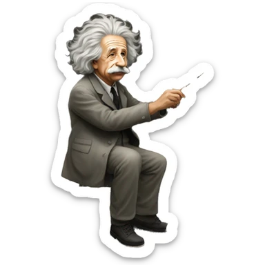 albert einstein painter easel painting a paintings sticker