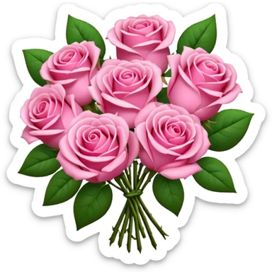 bouquet of pink roses sticker