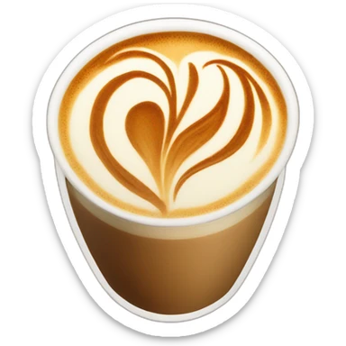 latte art tulip sticker