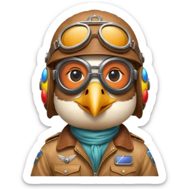 Singing bird pilot sticker