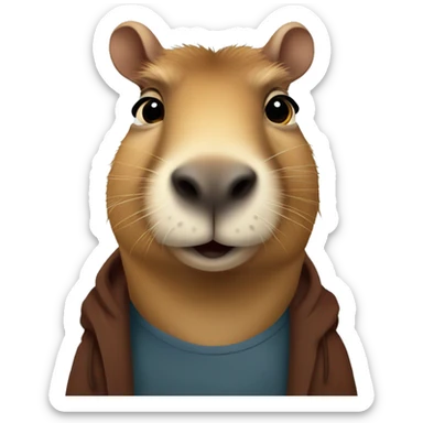 studious capybara sticker