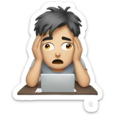 stressed-person sticker