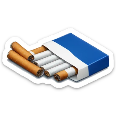 dark blue pack of cigarettes sticker