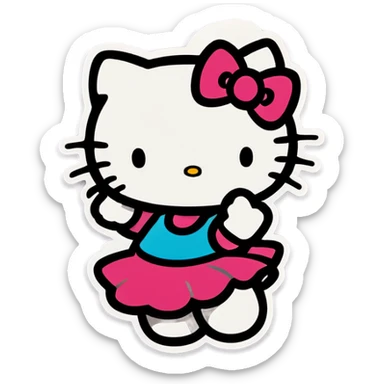 hello kitty dancing  sticker