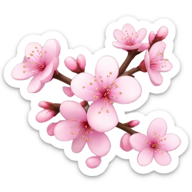 sparkles emoji but cherry blossom colored sticker