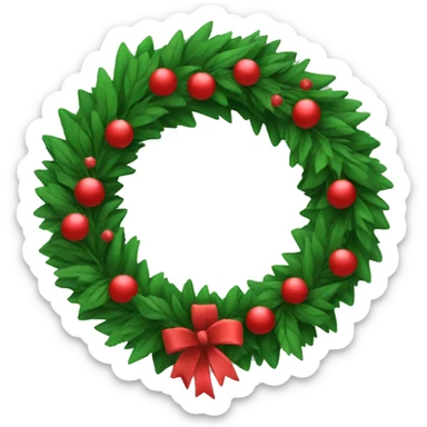 christmas wreath  sticker