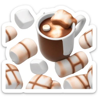 Hot chocolate with Marshmallows  sticker