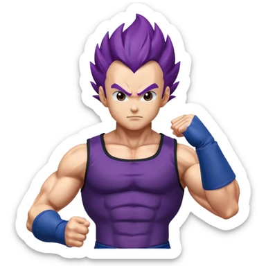 Vegeta ultra ego with purple hair sticker