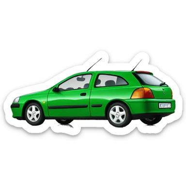Green Opel Astra Merit 1997 sticker