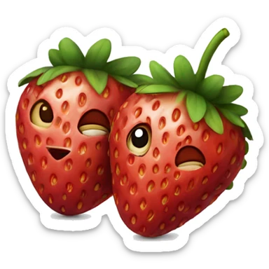 red straberry sticker