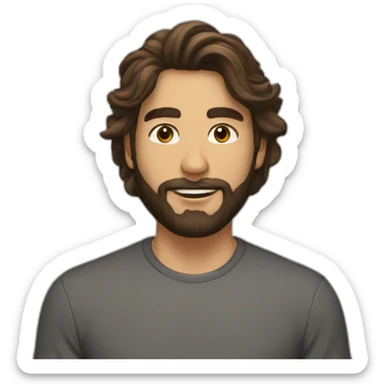 dev-beard-brunette-wavyhair-working-pc sticker