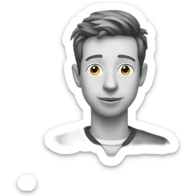 sam altman with white eyes sticker
