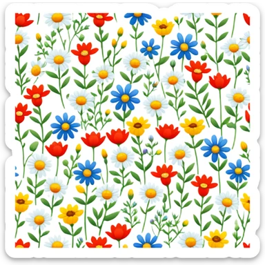 scandinavian wildflowers sticker