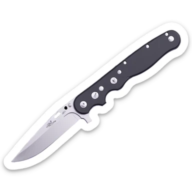 Spyderco pocket knife with thumb hole sticker