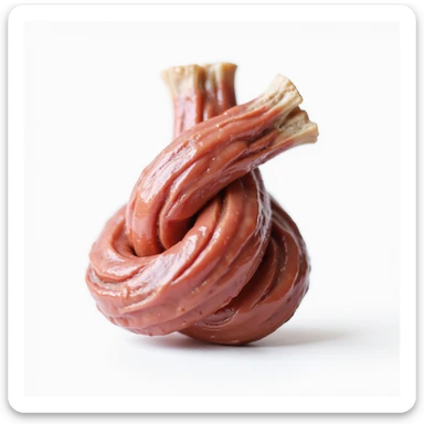 anatomical muscular knot, isolated on white background, realistic details, three-dimensional appearance, no other elements sticker