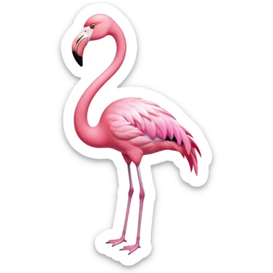 flamingo with shirt sticker