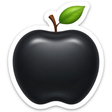 exercise nr 1 thats what it should symbolize It should look like an apple emoji The same style and be black  sticker