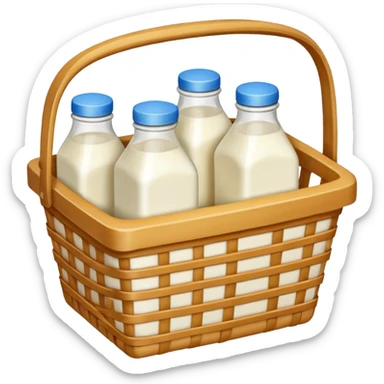 generate an image for dairy products basket sticker
