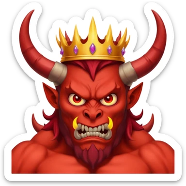 demon lord - huge horns, crown of fire











 sticker