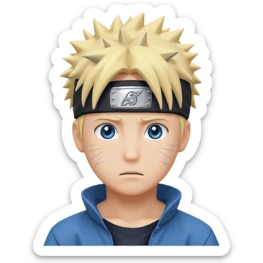 Naruto Anime style boy head sticker