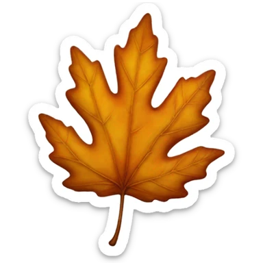 autumn leaf sticker