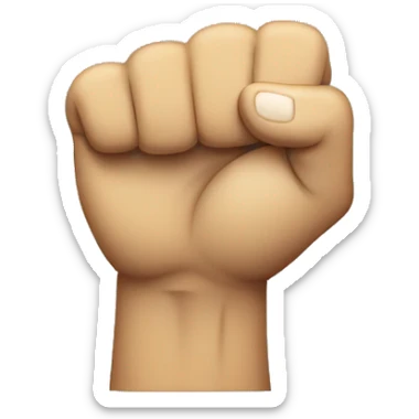 fist and words sticker