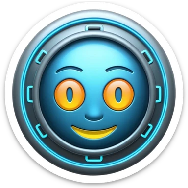 AI emoji with circuit board background and 'AI' in the center sticker