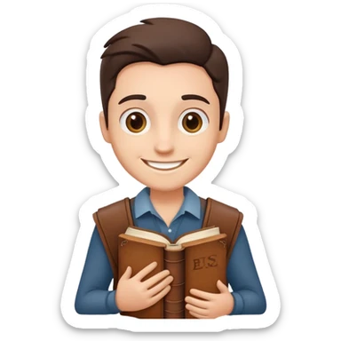 storyteller with book sticker