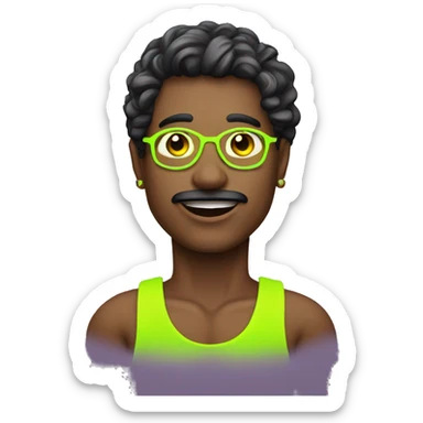 male gogo dancer neon sticker