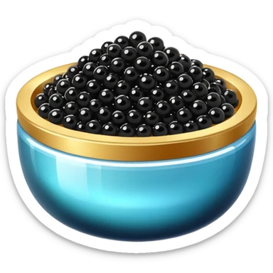 Caviar en un cuenco  sticker