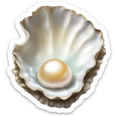 oyster with pearl  sticker