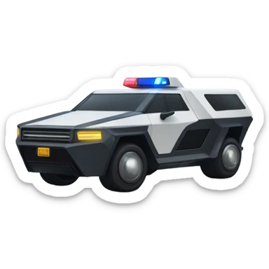 cybertruck police car sticker