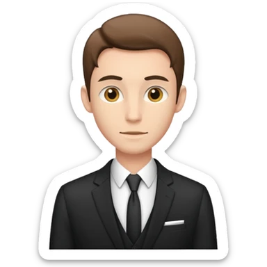 skinny man face looking rich sticker