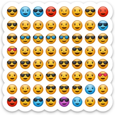 Mixe des emoji 🤷🏼7️⃣6️⃣ sticker