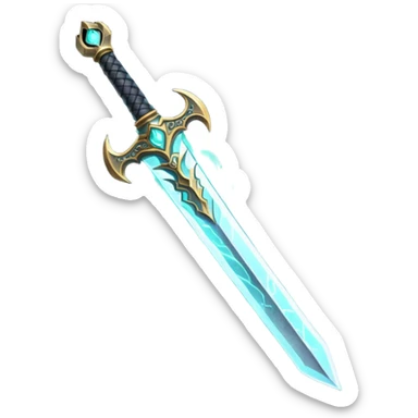 magical greatsword with a eldricth powers in it sticker