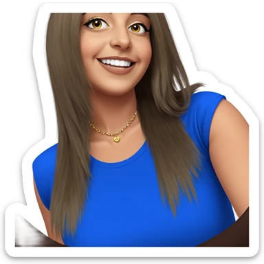 smiling girl with jewelry sticker