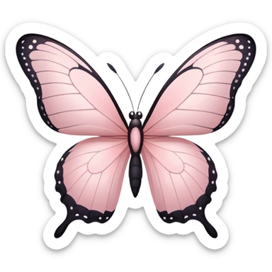 Flying pale pink butterfly sticker
