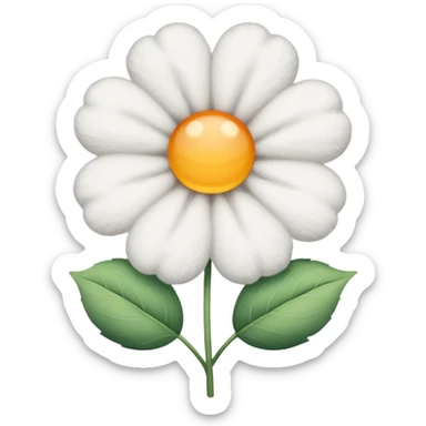 cotton flower emoji sticker