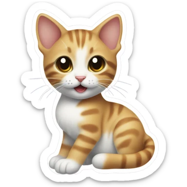 Ultrasound of a baby cat sticker