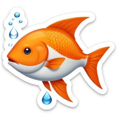 Poisson rouge simple sticker