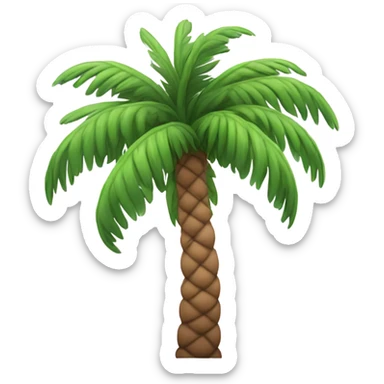 Pink palm puff sticker