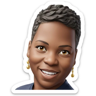 smiling boy with earrings sticker