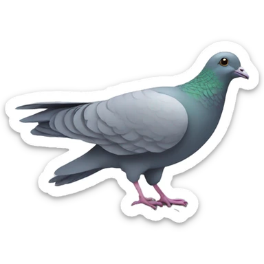 Un pigeon qui marche au bord de la route sticker