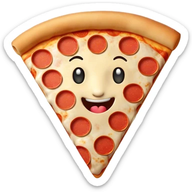 Pizza telling a joke  sticker