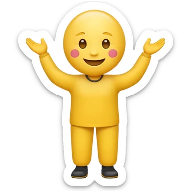 Make a emoji of a armless perdón, full body sticker