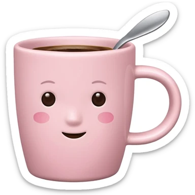 light pink coffee cup, variation 3 sticker