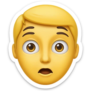 Eyebrows raised emoji sticker