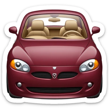 A maroon call sticker