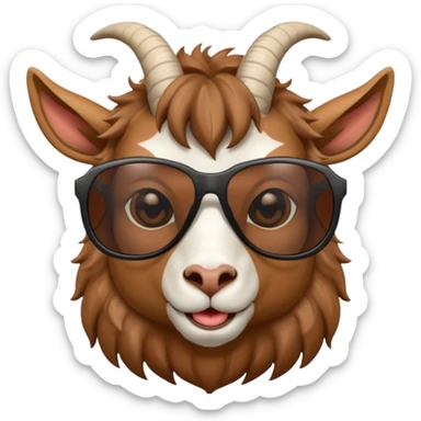 Goat with sunglasses  sticker