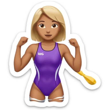 girl swimming athlete sticker